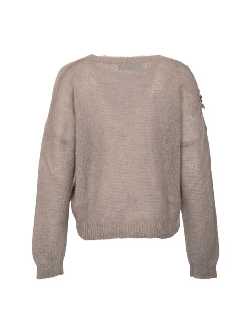 Maglia in mohair con ricamo Grey BLUGIRL | RF5082 MS03763917